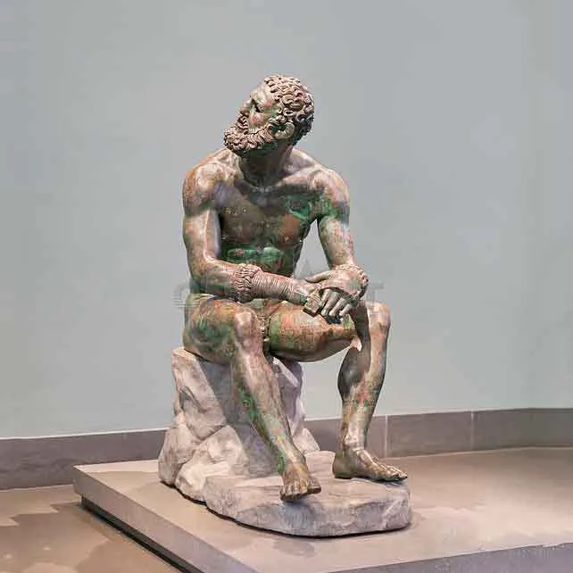 Bronze Greek Boxer At Rest Statue salestatue Bronze Greek Boxer At Rest Statue