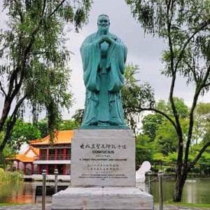 Custom Qufu Bronze Confucius Statue China