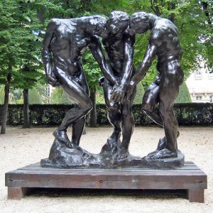 Rodin Les Trois Ombres Statue Brass Bronze Sculpture