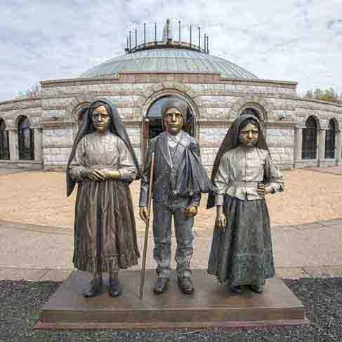 Three Shepherd Children Sculpture Religious Statues