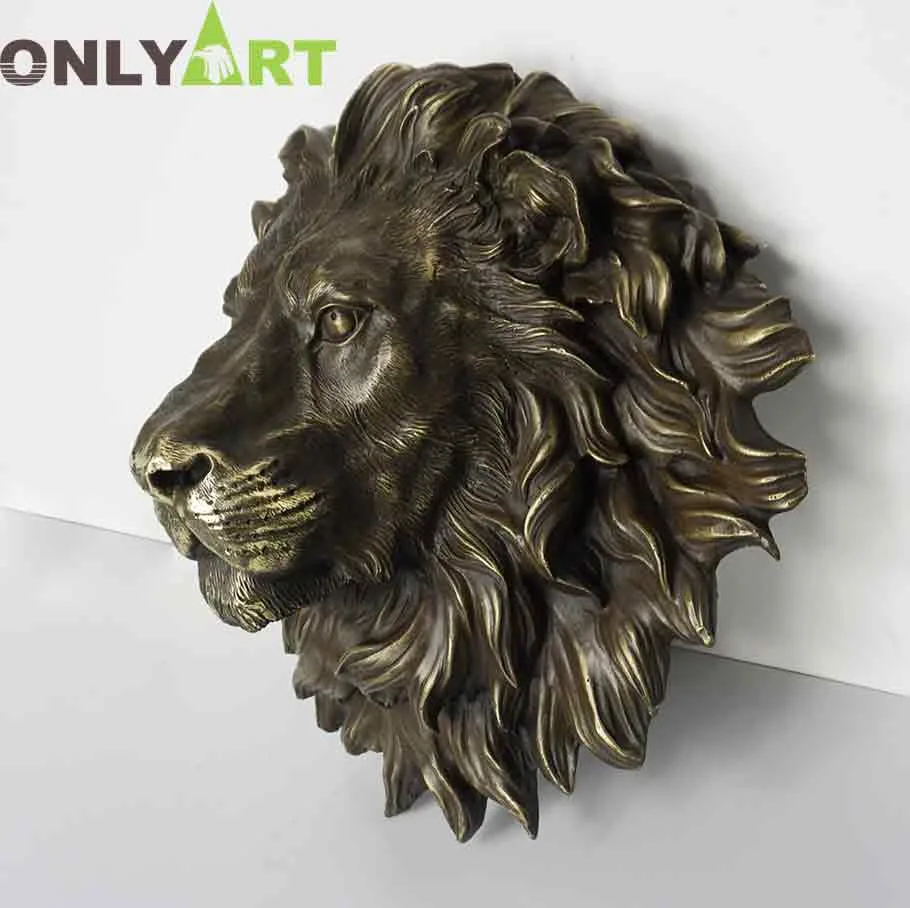 Bronze Lion Head Wall Fountain For Sale