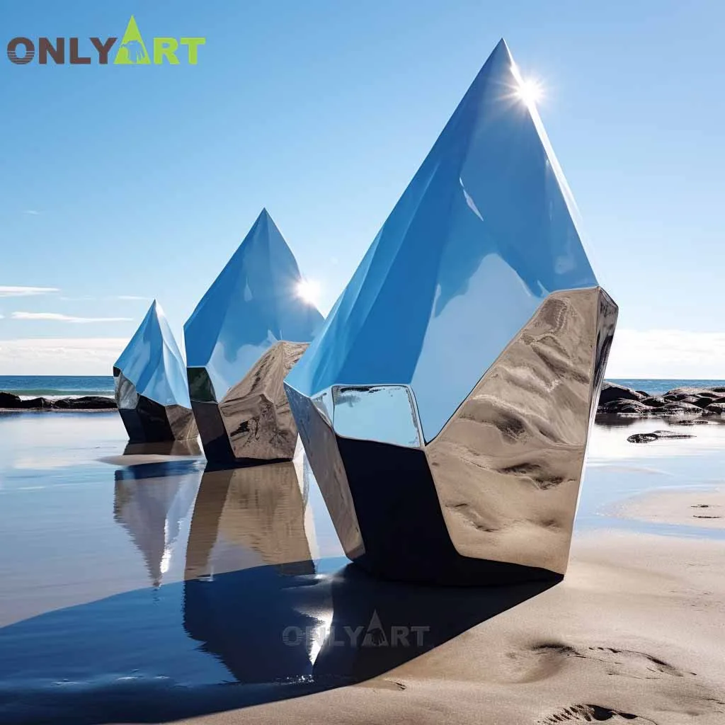 Large Metal Stone Iceberg Sculpture OASSIS9 salestatue Large Metal Stone Iceberg Sculpture OAS SIS9
