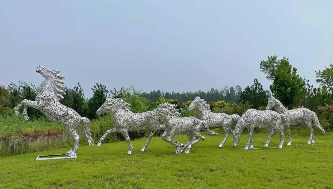 Garden Aniaml Statues Metal Horse Sculpture