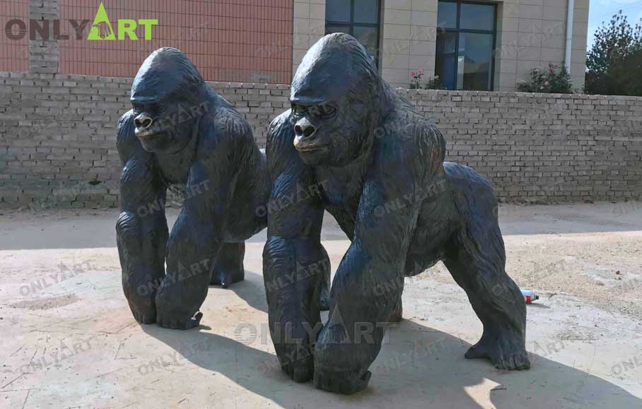 Life Size Bronze Gorilla Statue