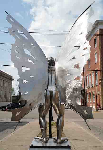 Mothman Statue Back