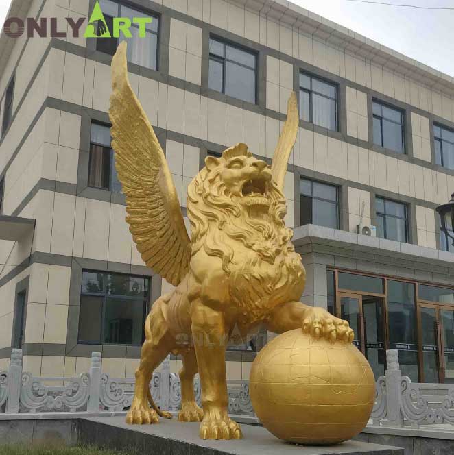 Winged Lion Statue