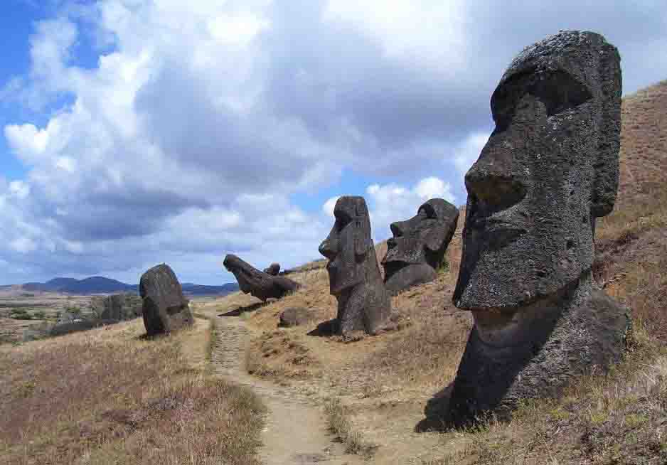 big head statue island