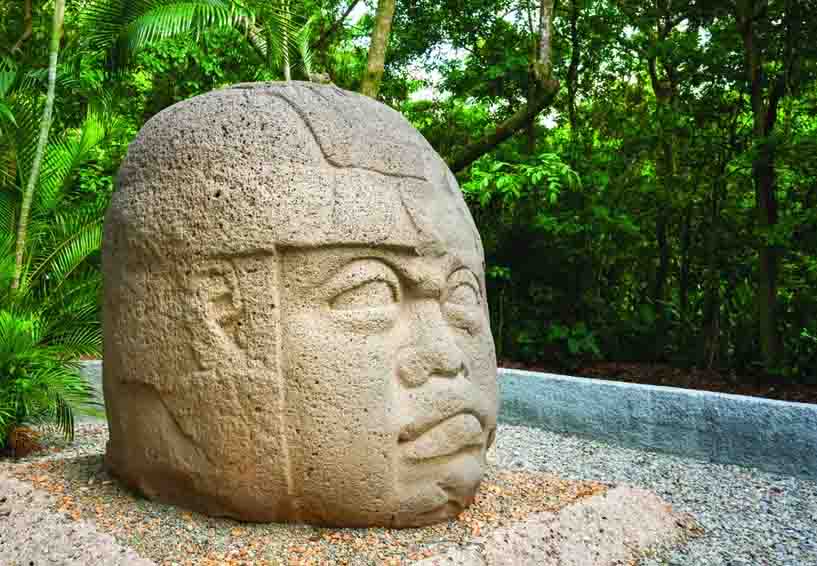 big head statues in mexico