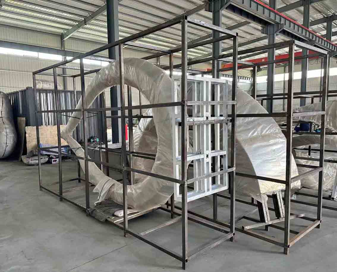 stainless steel sculpture packing