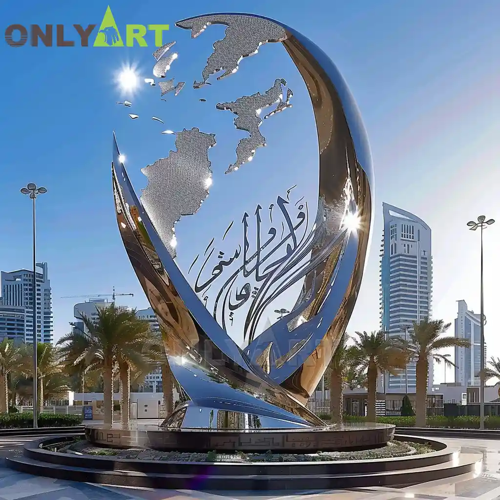 Art Large Stainless Steel Metal Sculpture Statue