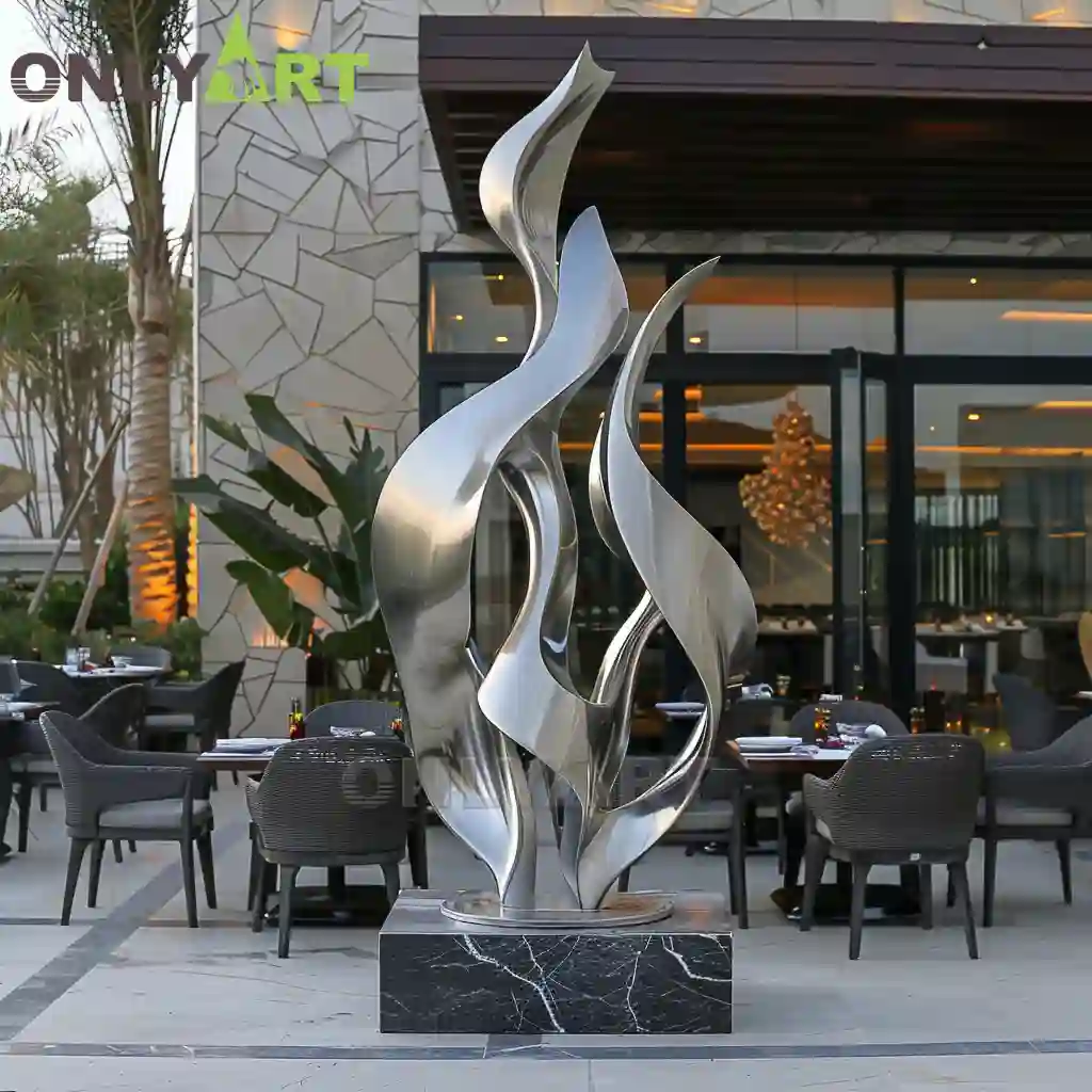 Cast Metal Abstract Sculpture BRAVE