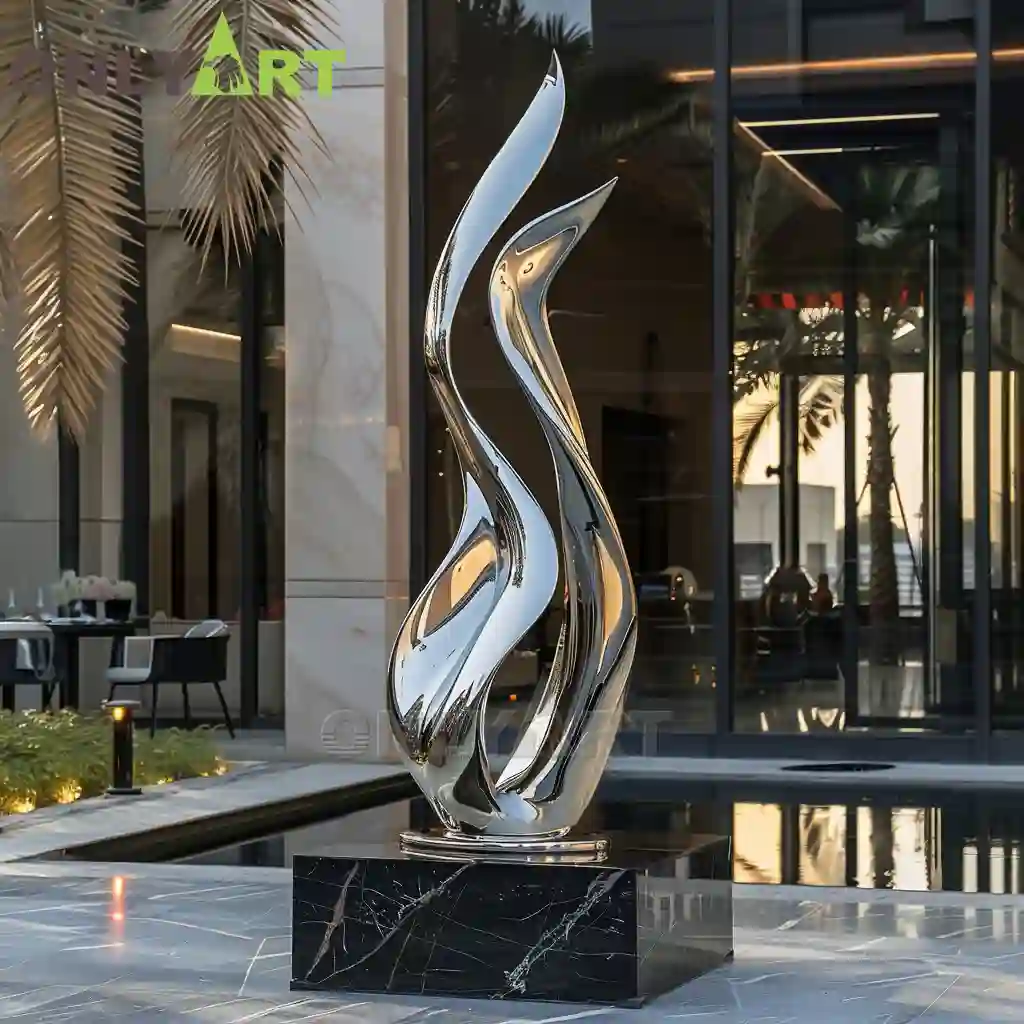 Large Abstract Metal Sculpture JOY