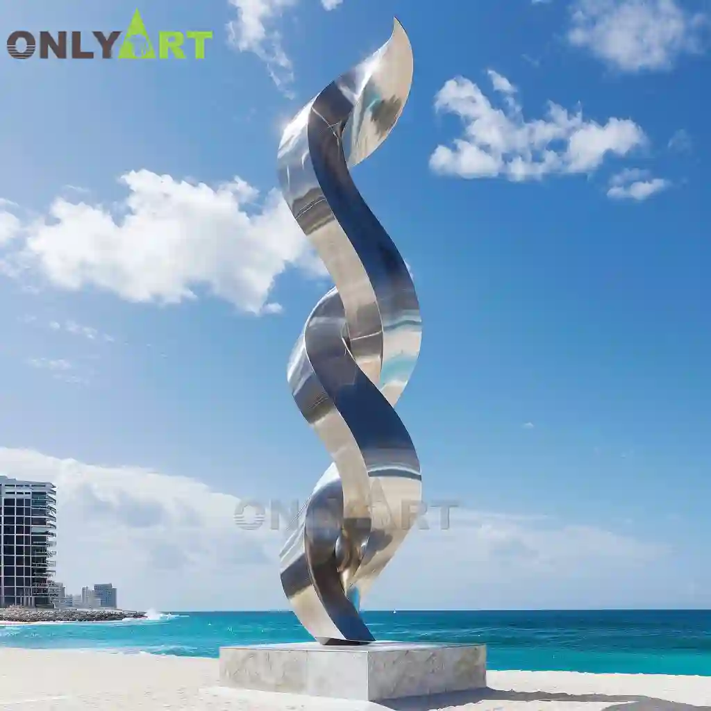 Large Stainless Steel Sculpture Protagonist in May Space